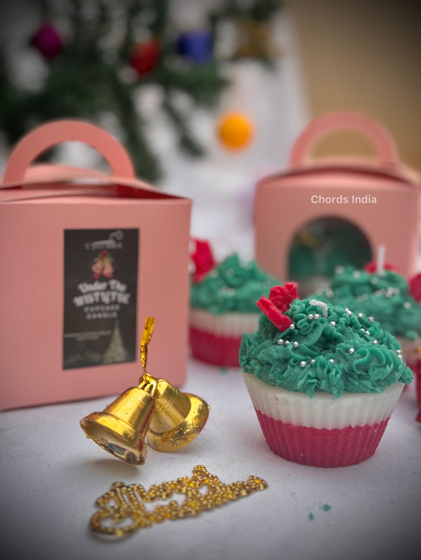 Under the Mistletoe Cupcake Candle