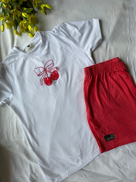 Embroidery Set - Cherry Bow