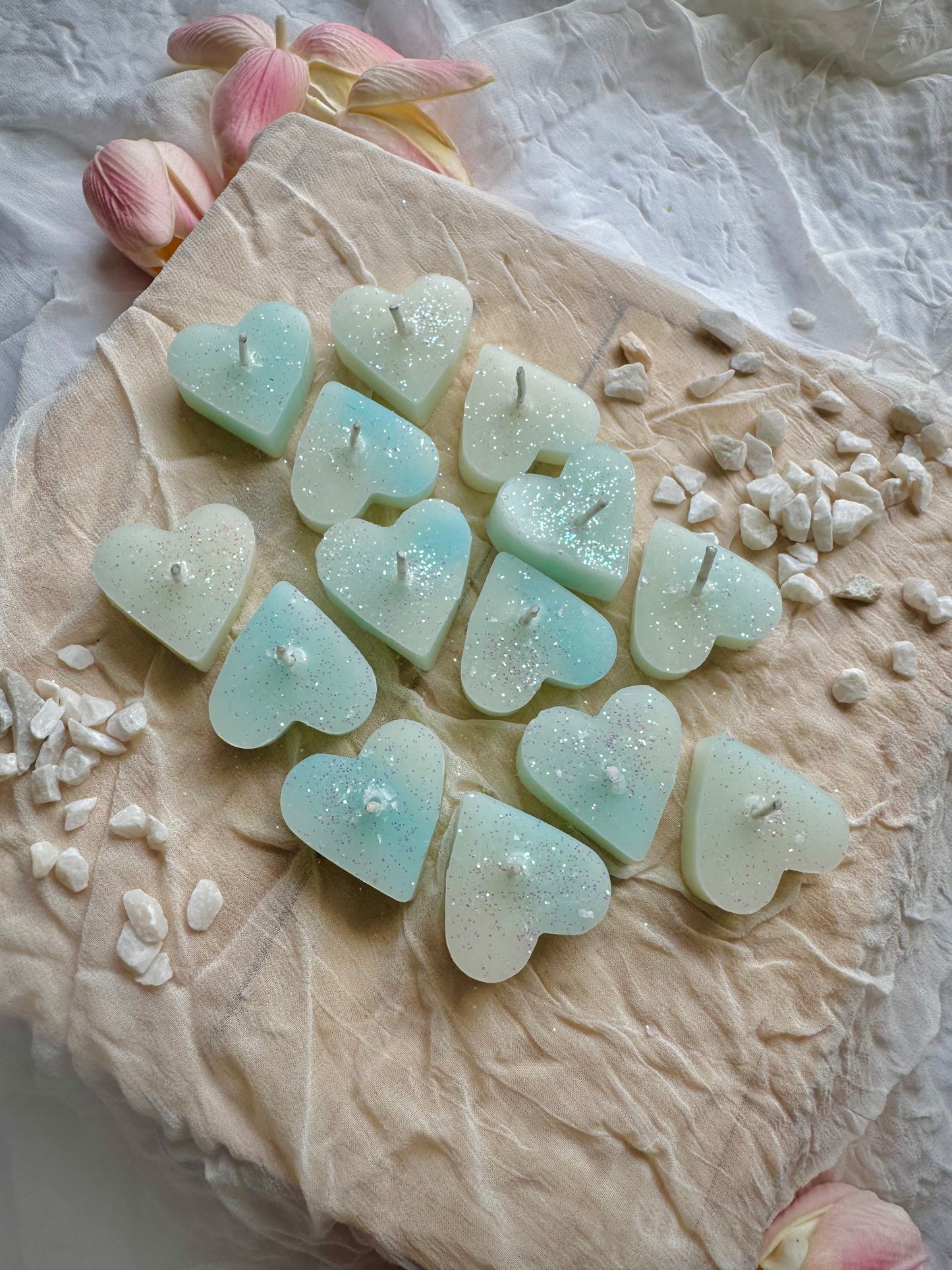 Scented Tea - Light Candles (Set of 12) Light BLue