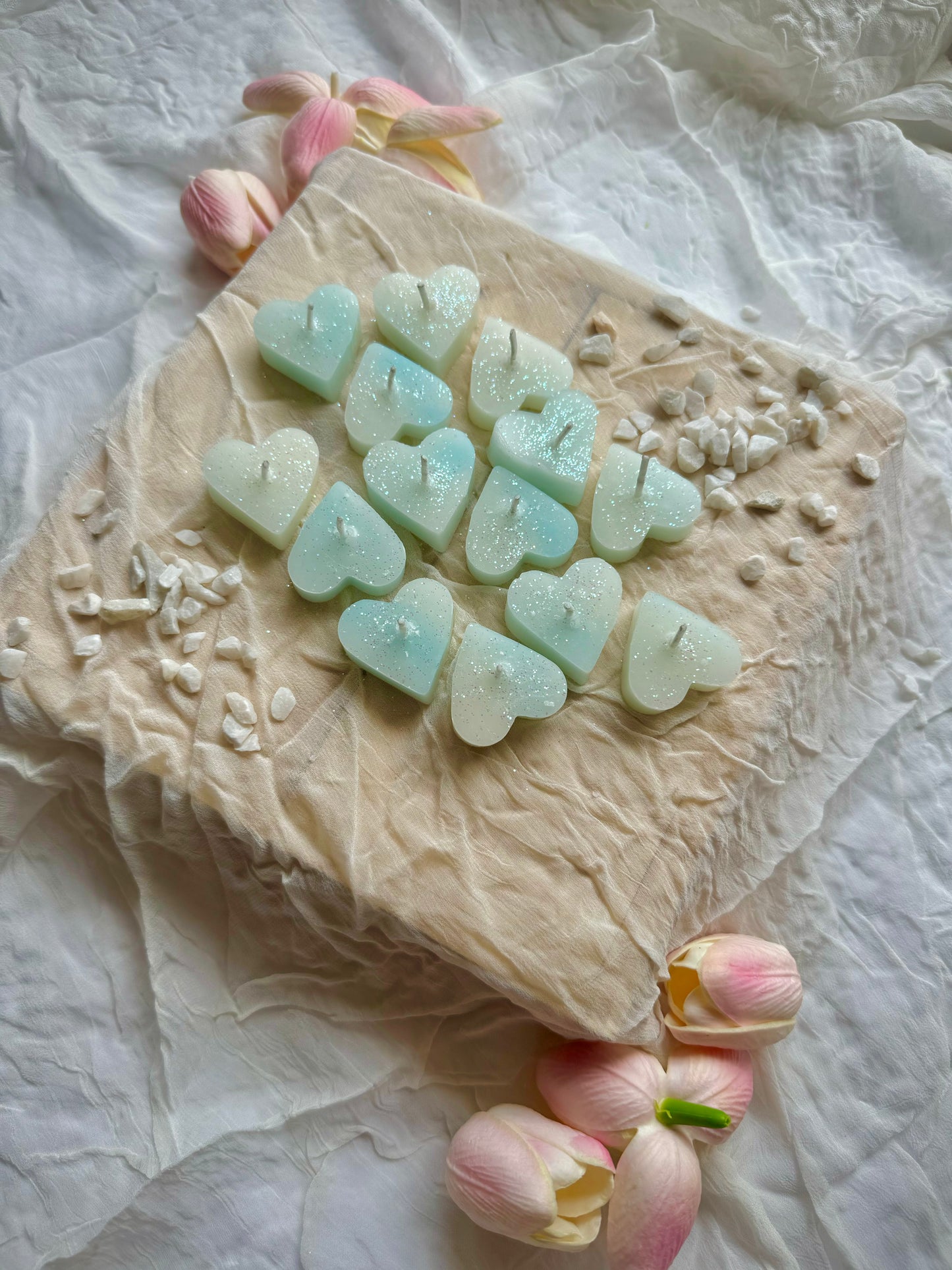 Scented Tea - Light Candles (Set of 12) Light BLue