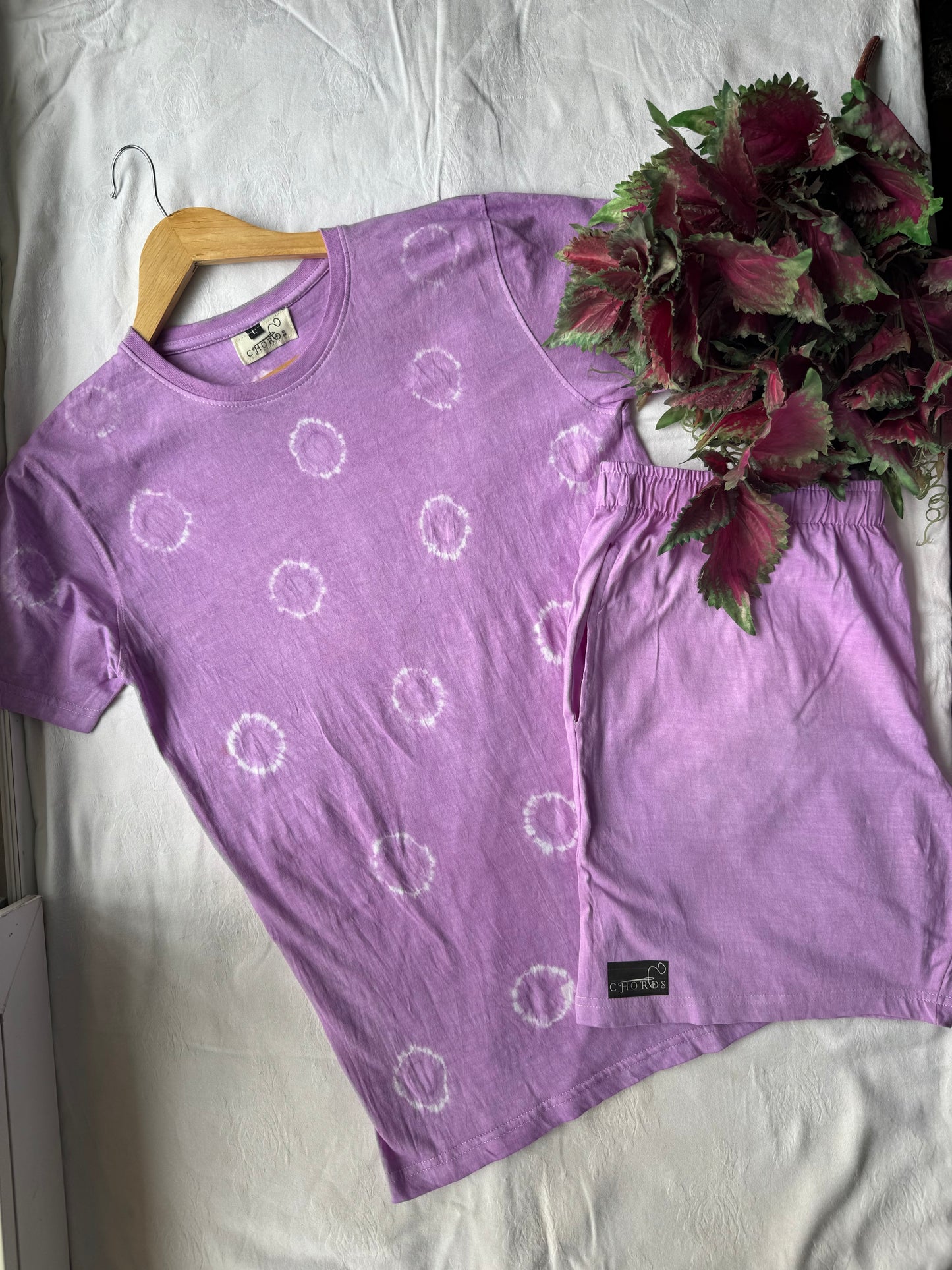 Lavender Bandhani Set
