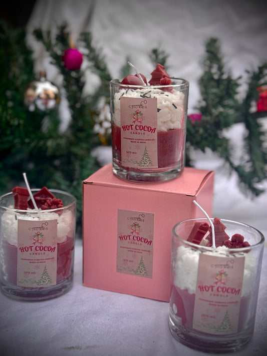 Hot Cocoa Glass Candle