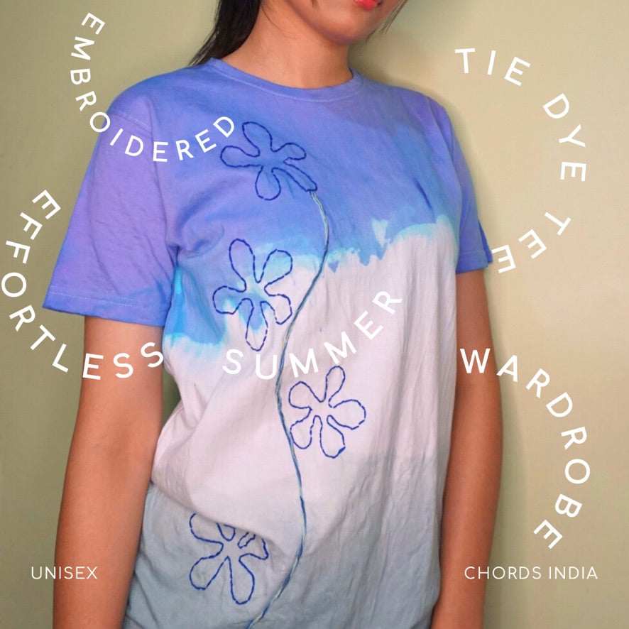 Embroidered Tie Dye Tee