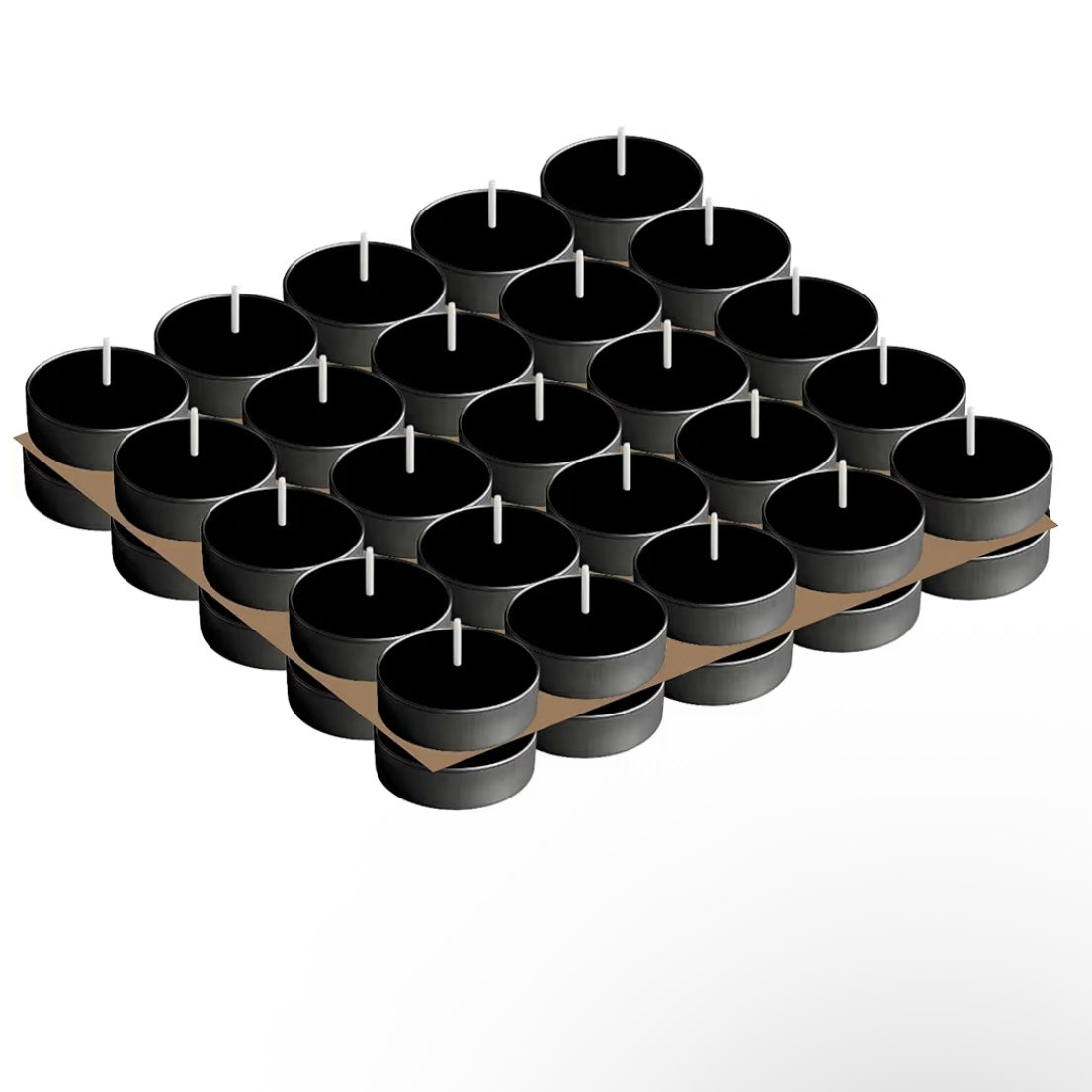 Black Tealight Candles | Pack of 50 | Unscented Purified Wax Candles | Smokeless, Dripless, Long Lasting | Perfect for Diwali, Christmas, Home Decoration & Festivals