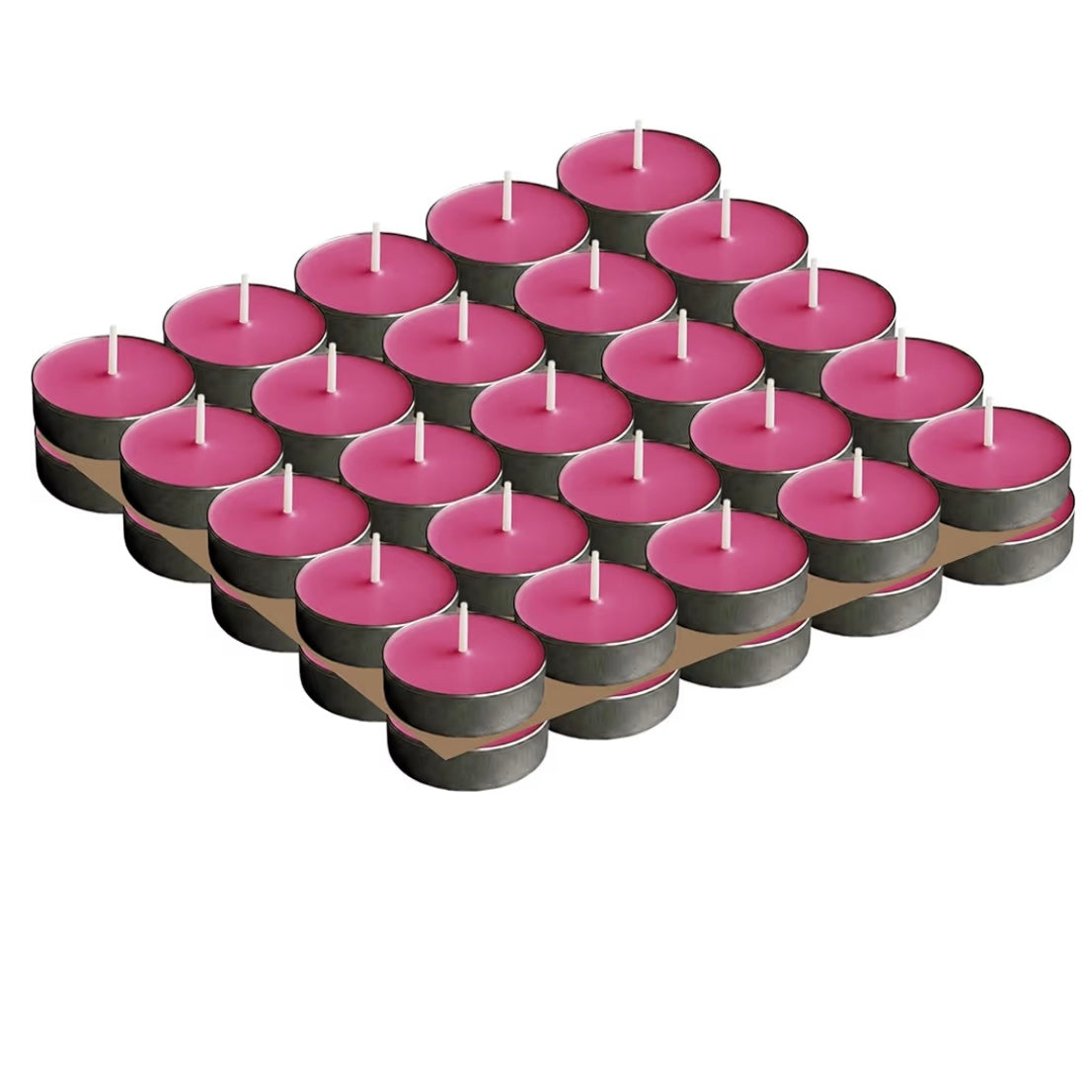 Pink Tealight Candles | Pack of 50 | Unscented Purified Wax Candles | Smokeless, Dripless, Long Lasting | Perfect for Diwali, Christmas, Home Decoration & Festivals