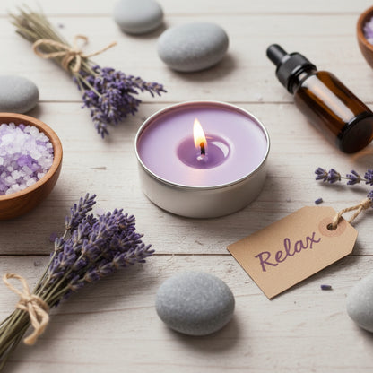 Purple Tealight Candles | Pack of 50 | Unscented Purified Wax Candles | Smokeless, Dripless, Long Lasting | Perfect for Diwali, Christmas, Home Decoration & Festivals | Lavendar Candles