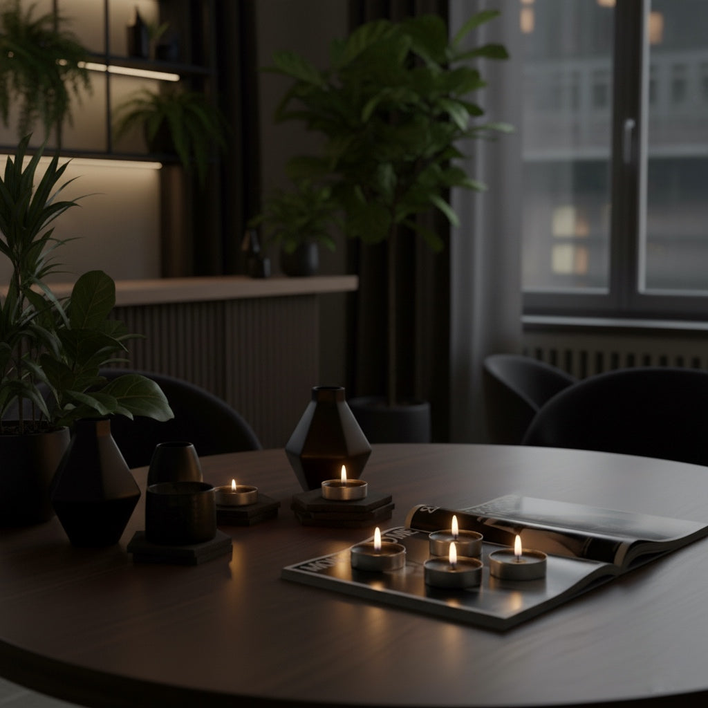 Black Tealight Candles | Pack of 50 | Unscented Purified Wax Candles | Smokeless, Dripless, Long Lasting | Perfect for Diwali, Christmas, Home Decoration & Festivals